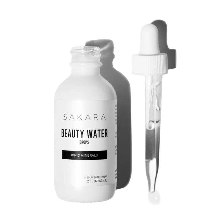 beauty water drops bottle with ionic trace minerals