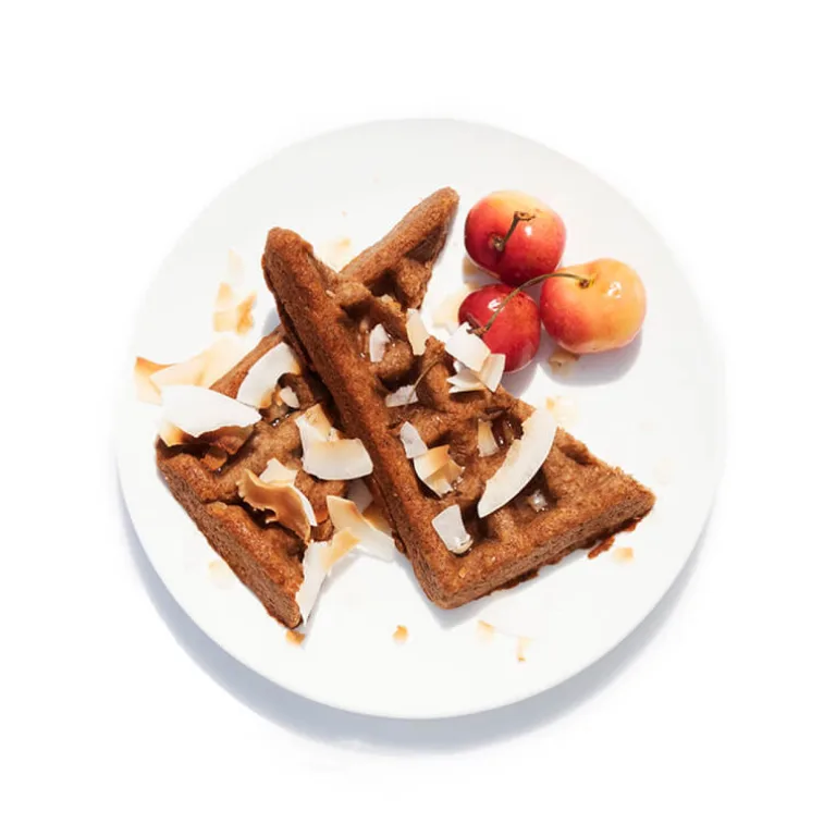[Chia + Coconut Protein Waffles] Meal Image