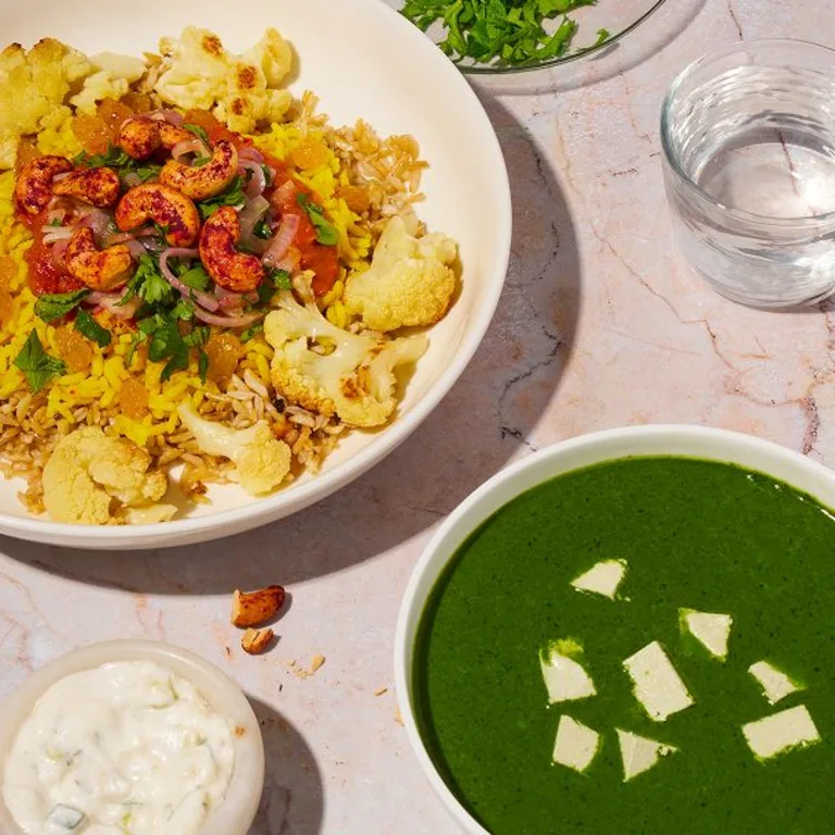 body love biryani w/ brain boost saag “paneer”