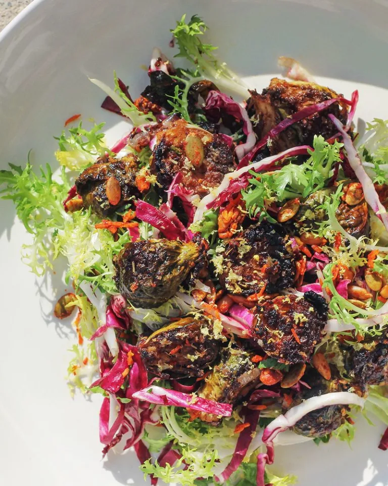 Crispy Balsamic Brussels Salad