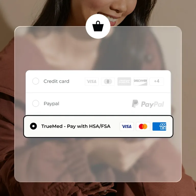 An example of how to use Truemed to checkout with a one-time supplement purchase. At checkout, you will see an HSA/FSA option for payment.