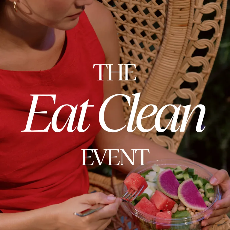 woman in red dress eating salad